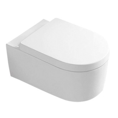 Sanitary wares wall hung bidet toilet p-trap 180mm round white color toilet seat cover