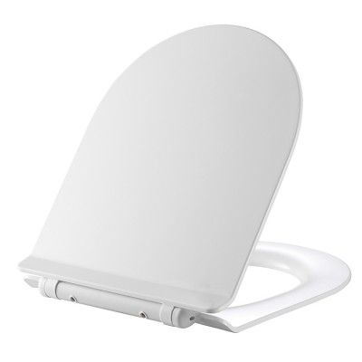 Ceramic UF plastic white wall hanging toilet seat cover in stock